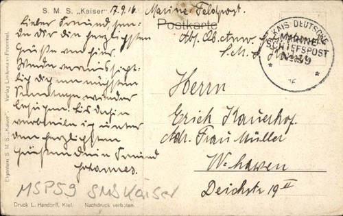 Stempel marinepost msp nr - ak,