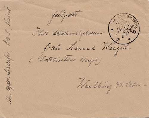 Kaiserliche marine schiffspost - marine,