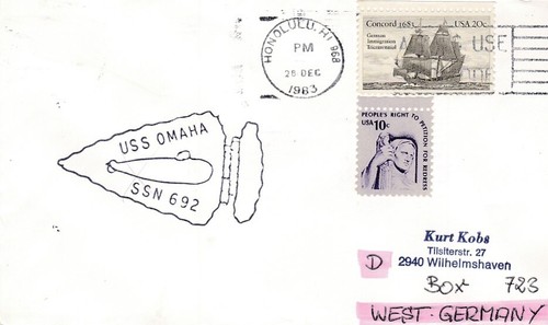 Schiffspost usa - 27/,