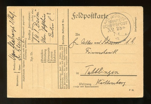 Feldpostkarte kais deutsche - kais.,