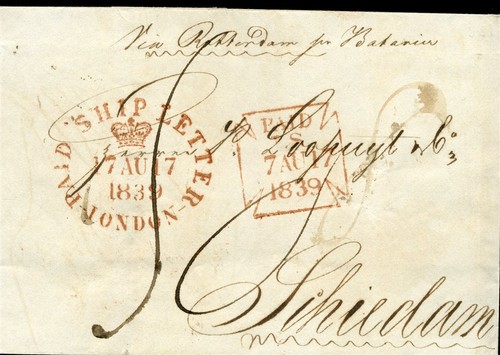 898147 schiffspost 1839 aus - schiffspost,