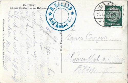 Schiffspost boland auf - "d.,