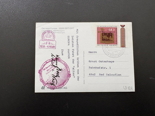 Schiffspost karte - schiffspost,