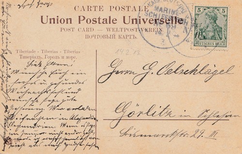 1913 ansichtskarte tiberias - 1913:,