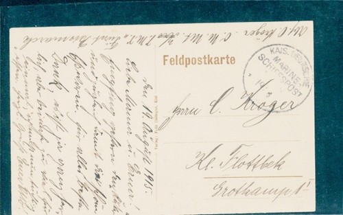 Stempel marineschiffspost - ak,