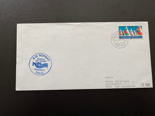 Schiffspost brief norway - schiffspost, s/s