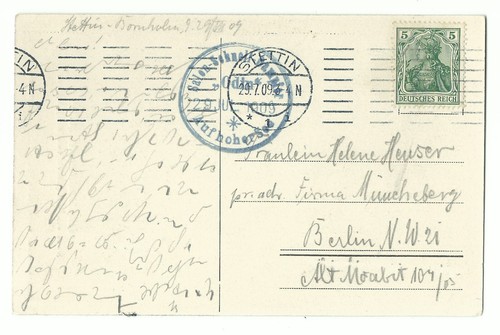 Schiffspost auf hoher see - "auf,