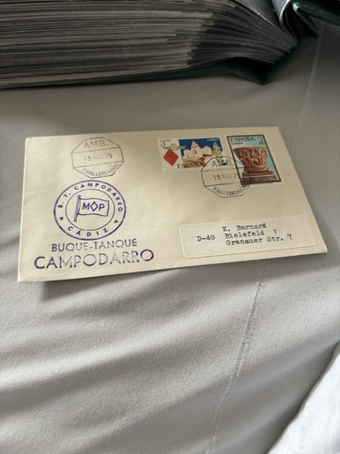 Spanien 1975 schiffspost - spanien, schiffspost-beleg