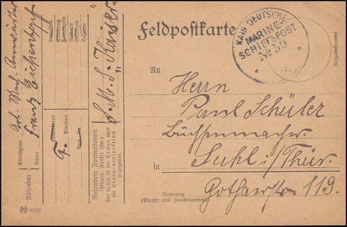 Deutsche marine schiffspost - deutsche, marine-schiffspost