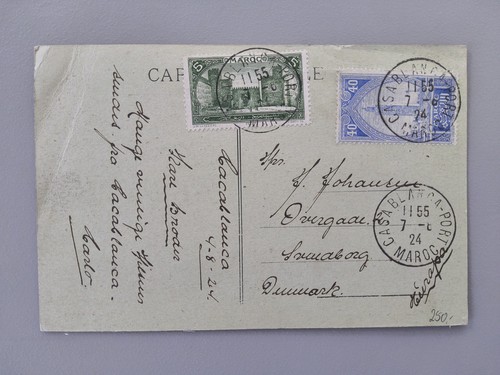 Schiffspost marokko 1924 - marokko,