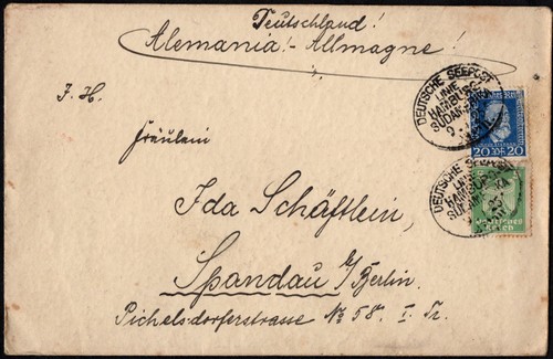 1924 seepost linie hamburg - 1924,,