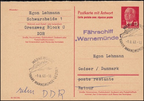 Schiffspost fährschiff - schiffspost,