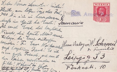 Postkarte west afrika - postkarte,