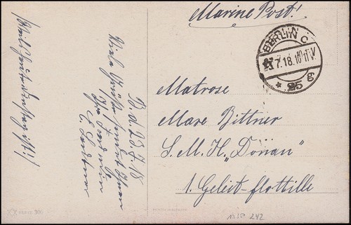 Marinefeldpost einen - an,