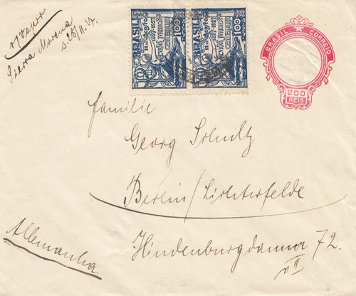 Brazil 1917 schiffspost - brazil:,