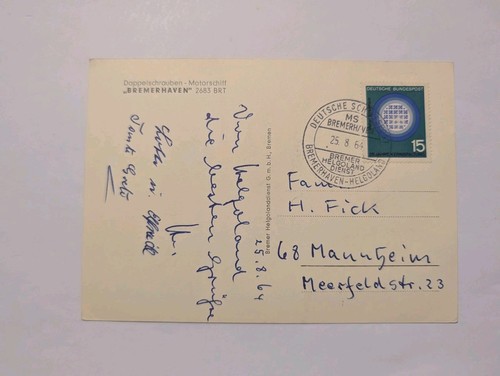 Schiffspost bund karte - bund,
