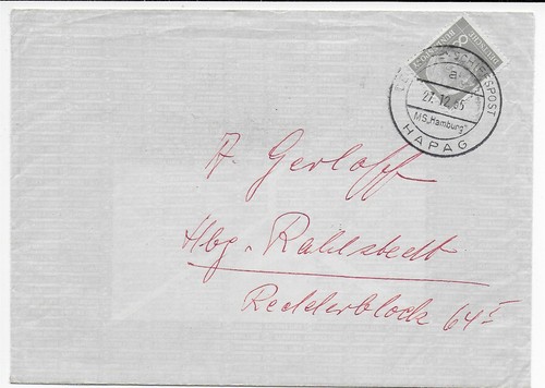 Bund 1955 schiffspost - 1955:, ms