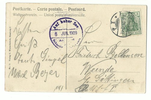 Schiffspost auf hoher see - schiffspost,