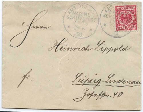 Marine schiffspost 1898 - dt.,