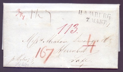 Schiffspost brief 1842 aus - brief,